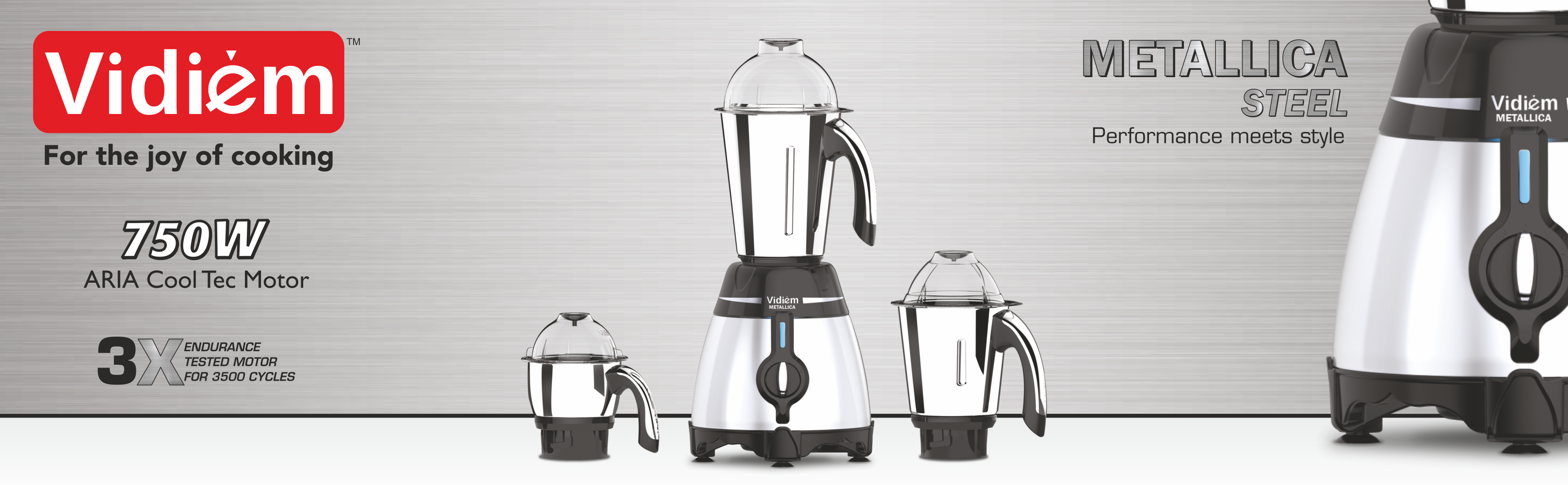 Vidiem Metallica STEEL 750W with UL Certified Motor - 110V